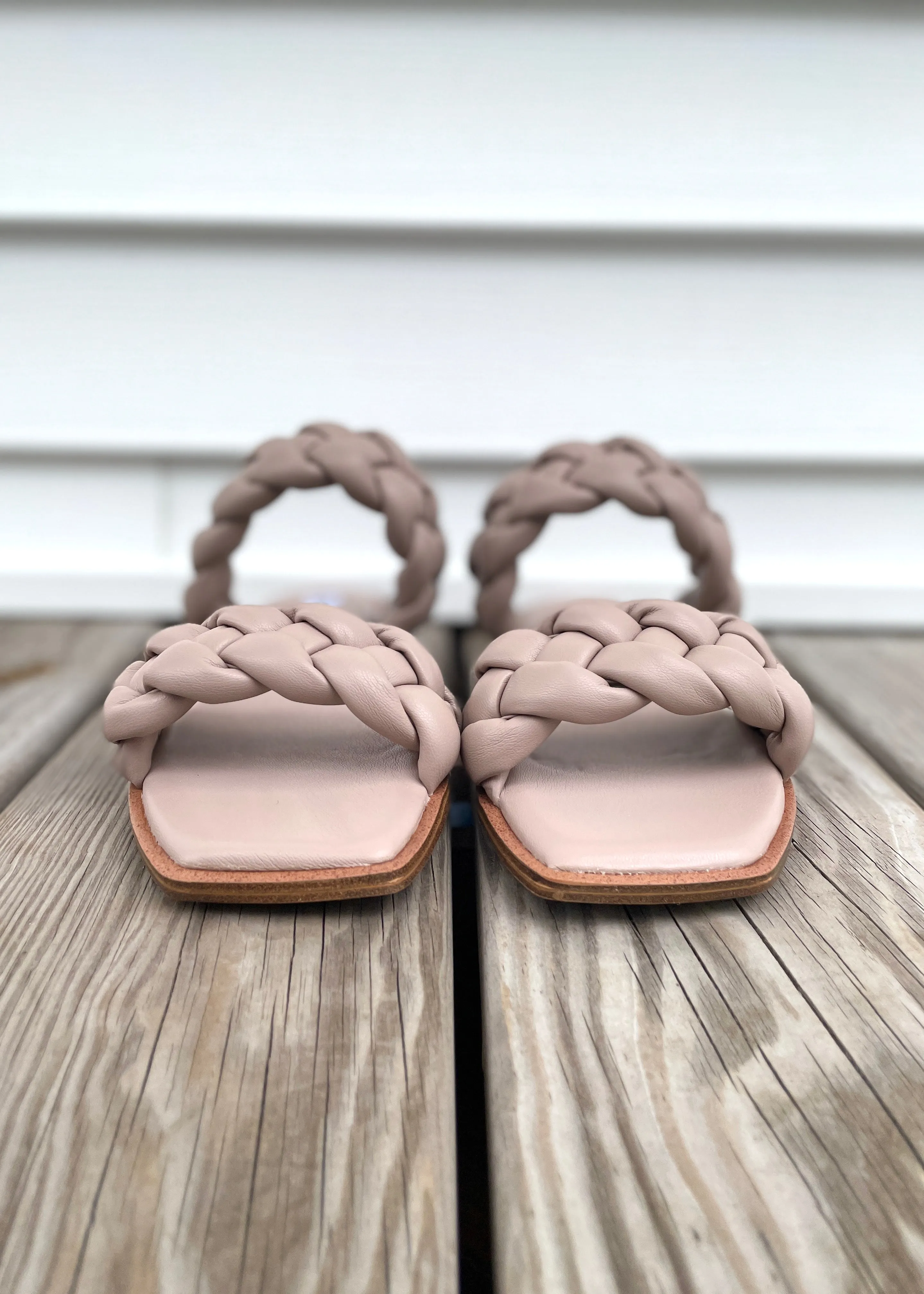 2 braided strap flat sandal