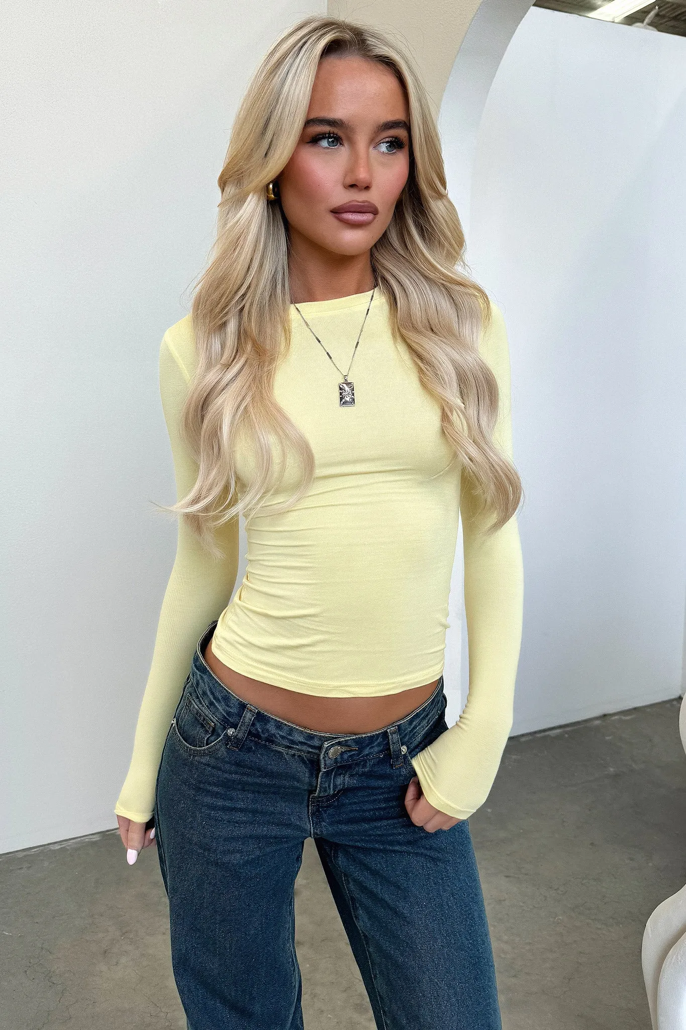 Amos Long Sleeve Tee - Yellow
