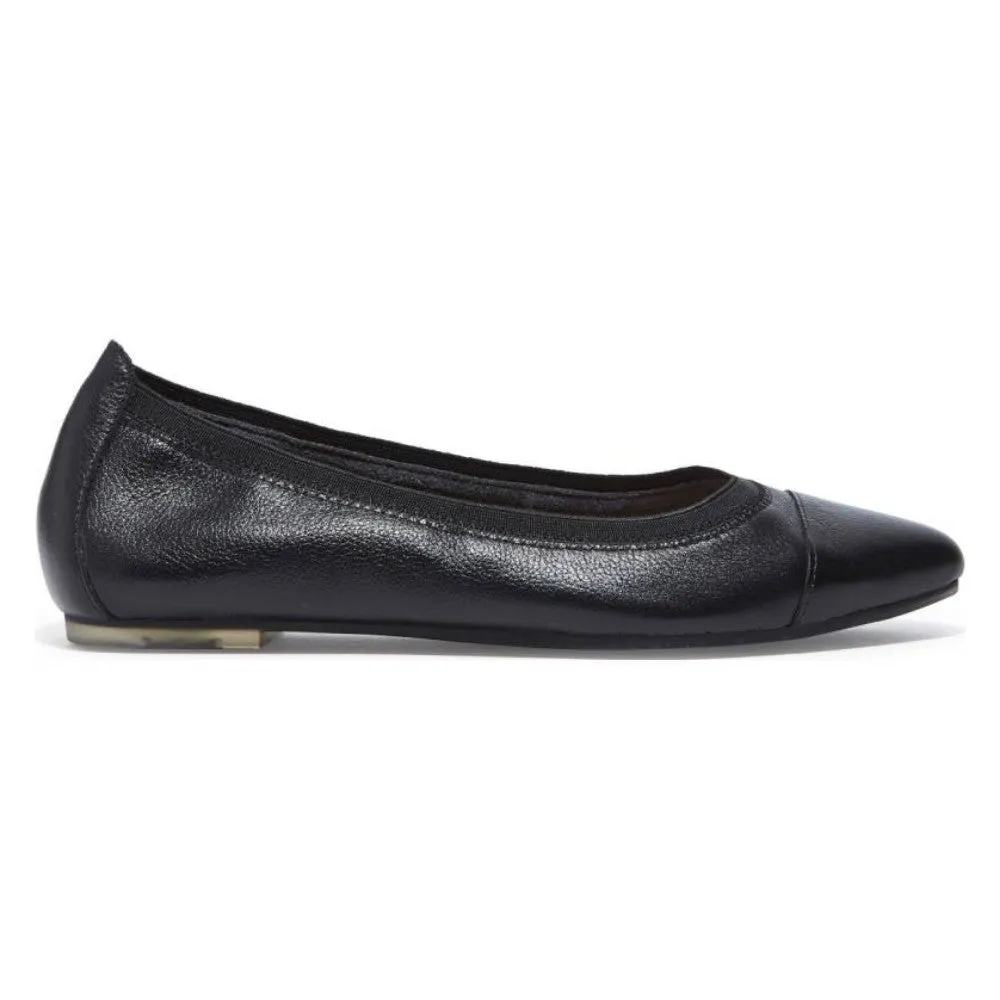 Arianna Black Me Too Leather Ballerina Flats