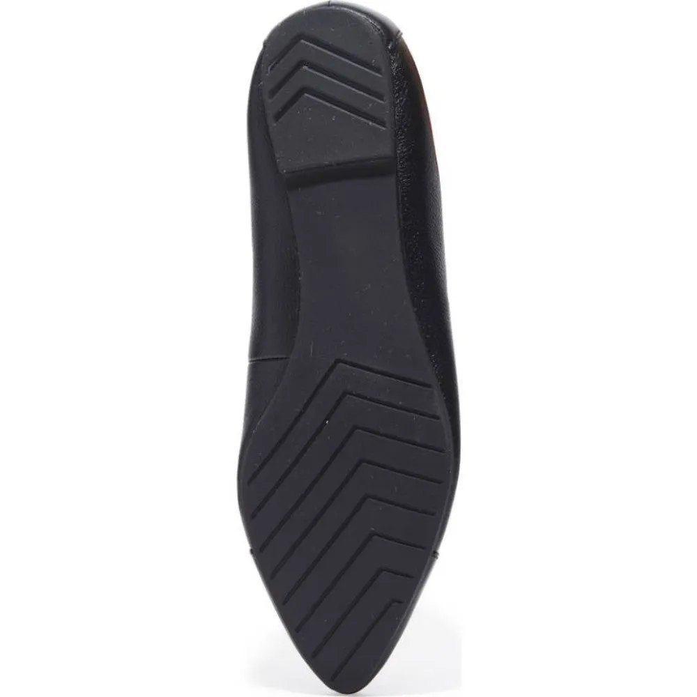 Arianna Black Me Too Leather Ballerina Flats
