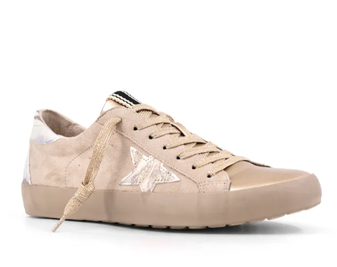 Beige Cowhide Goose Sneakers ((LOW STOCK - Size 9))
