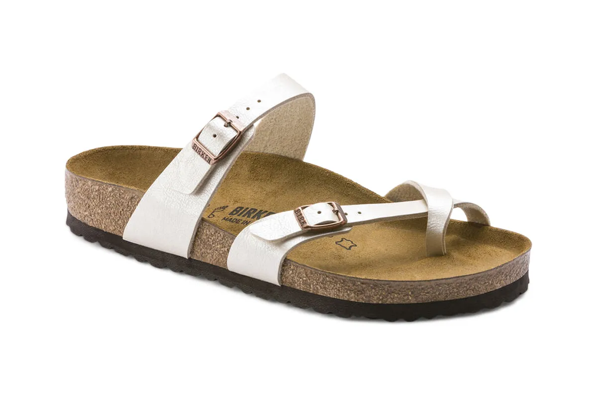 Birkenstock Mayari R Graceful Pearl White Birko-Flor Womens