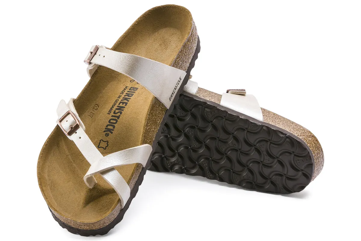 Birkenstock Mayari R Graceful Pearl White Birko-Flor Womens