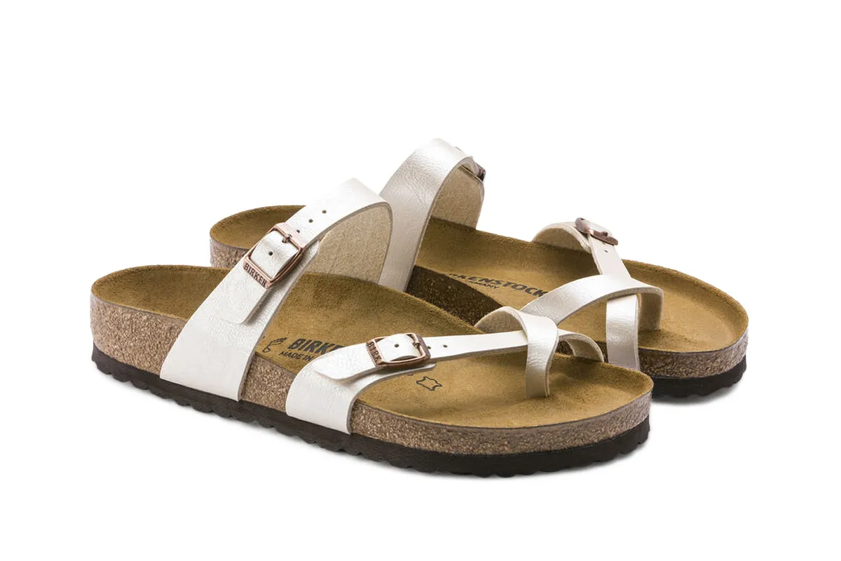 Birkenstock Mayari R Graceful Pearl White Birko-Flor Womens