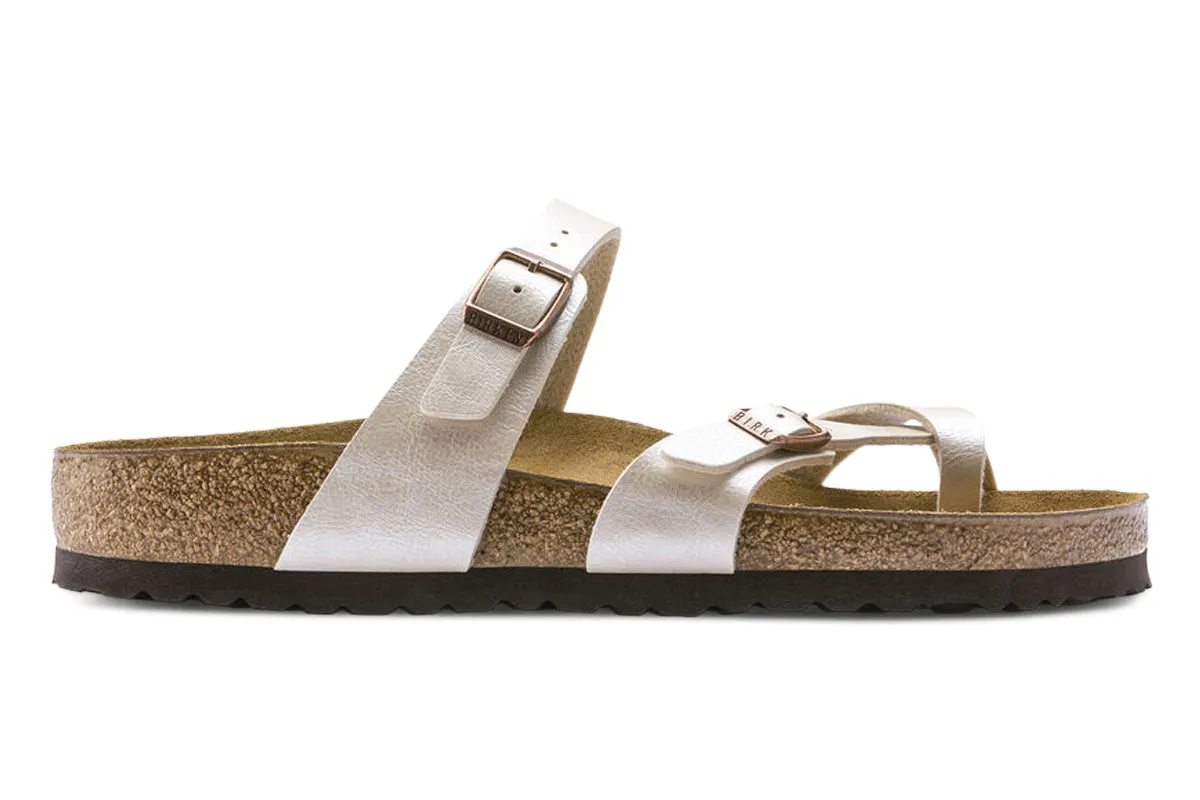 Birkenstock Mayari R Graceful Pearl White Birko-Flor Womens