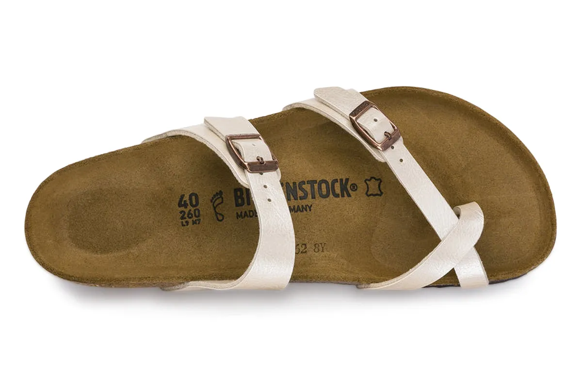 Birkenstock Mayari R Graceful Pearl White Birko-Flor Womens