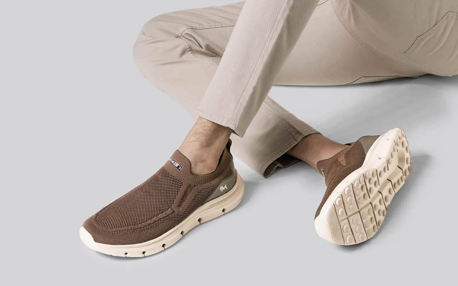 Breathe Ease Slip Ons : Brown
