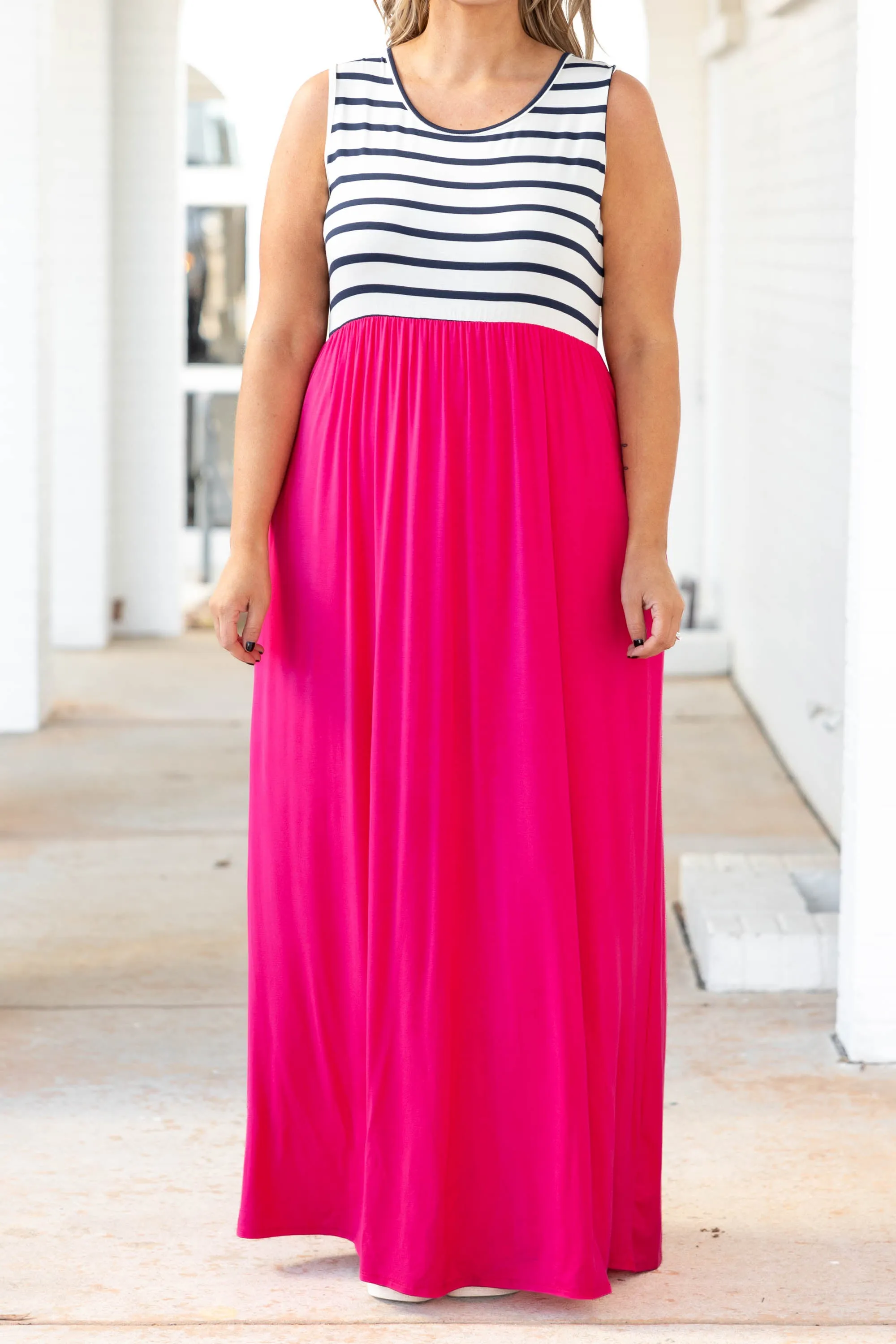 Cool By The Pool Maxi Dress, Fuchsia
