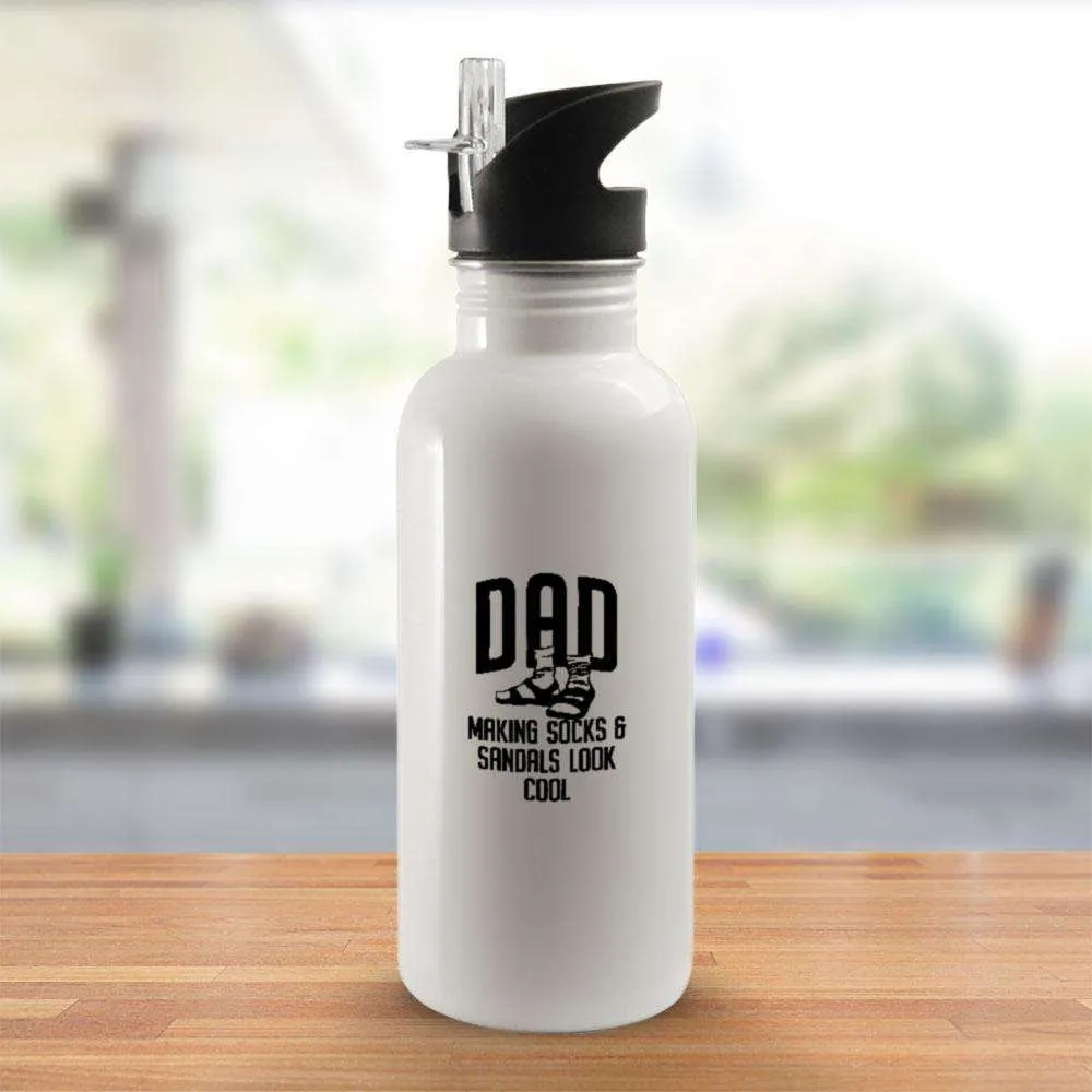Dad Socks and Sandals  20 oz. Stainless Steel Water Bottle