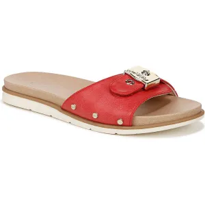 Dr. Scholl's Shoes Womens Nice Iconic Faux Leather Slip On Slide Sandals