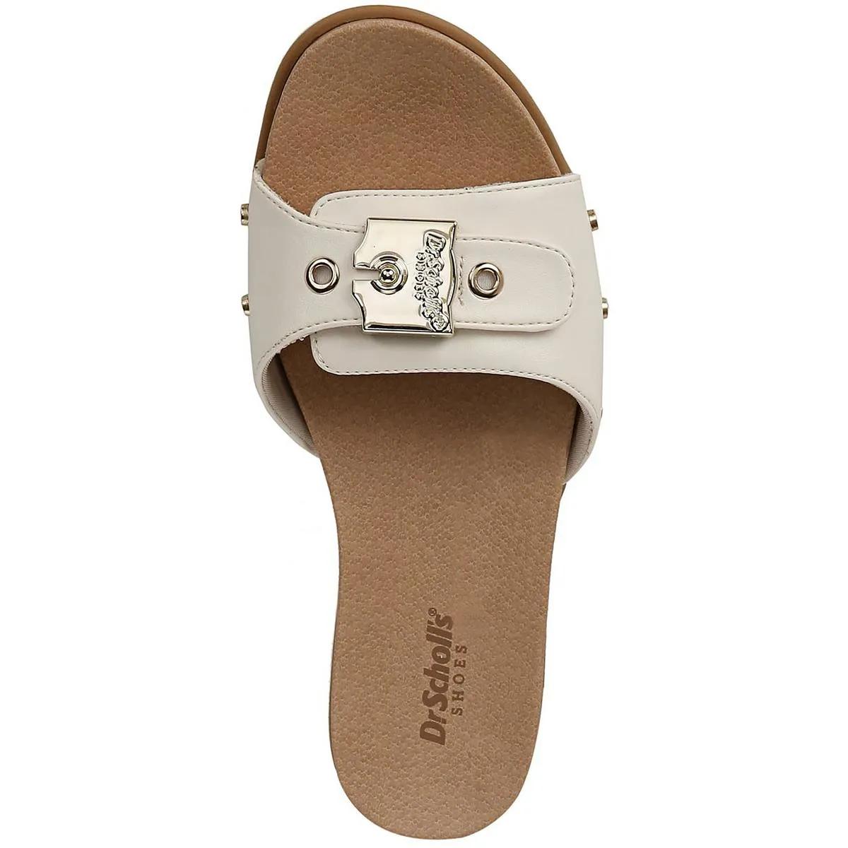 Dr. Scholl's Shoes Womens Nice Iconic Faux Leather Slip On Slide Sandals