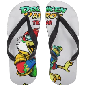 Drunken Parrot  Adult Flip Flops