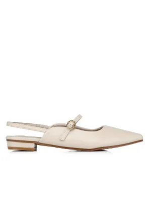 Eurig Pointed Toe Flats & Ballerina (Beige)