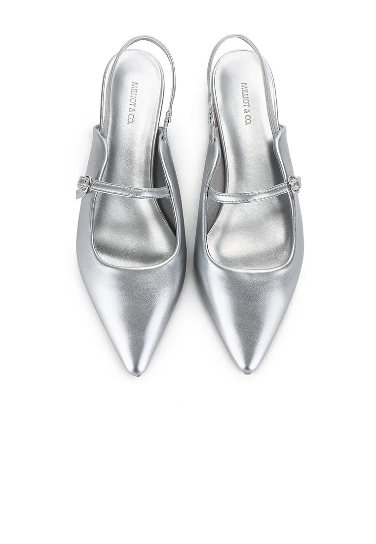 Eurig Pointed Toe Flats & Ballerina (Silver)