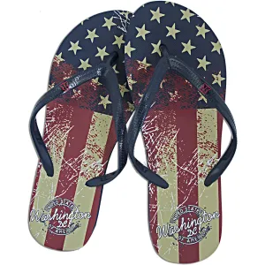 FFDC2U Robin Ruth Flip Flops - Washington DC USA Flag