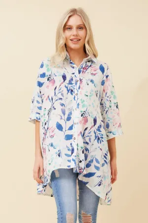FINCH LEAF PRINT SHIRT