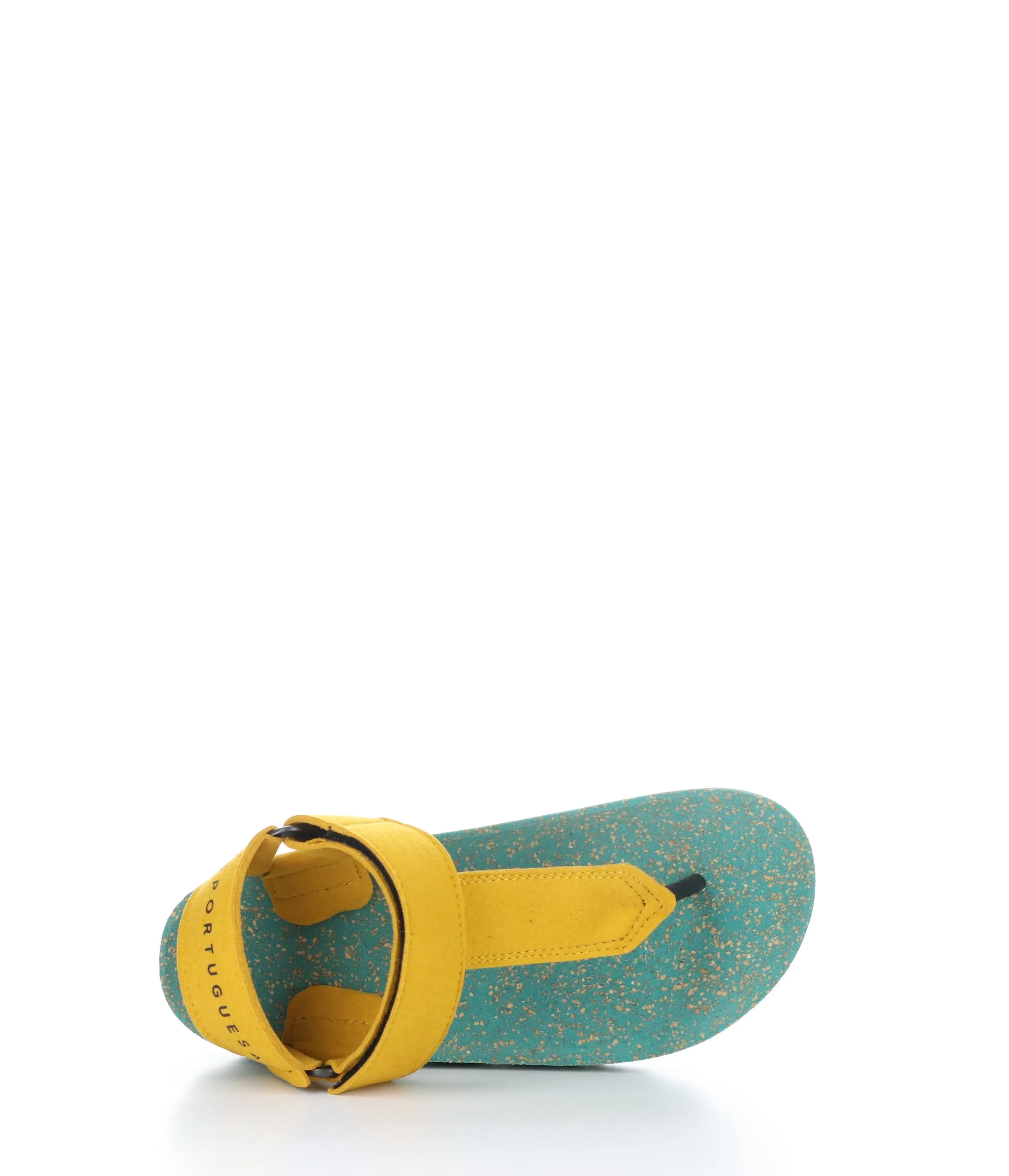 FIZZ_L Yellow Suede Thong Sandals