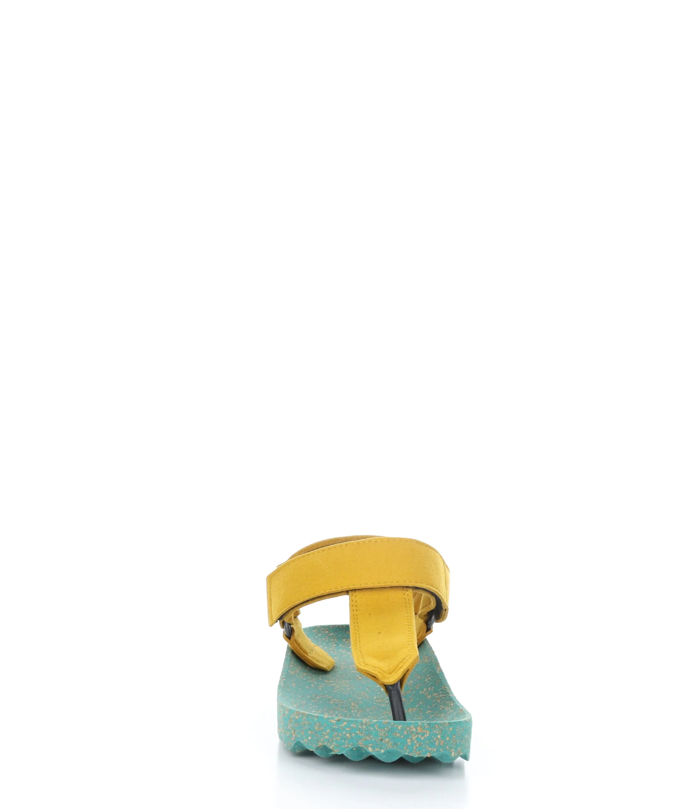 FIZZ_L Yellow Suede Thong Sandals