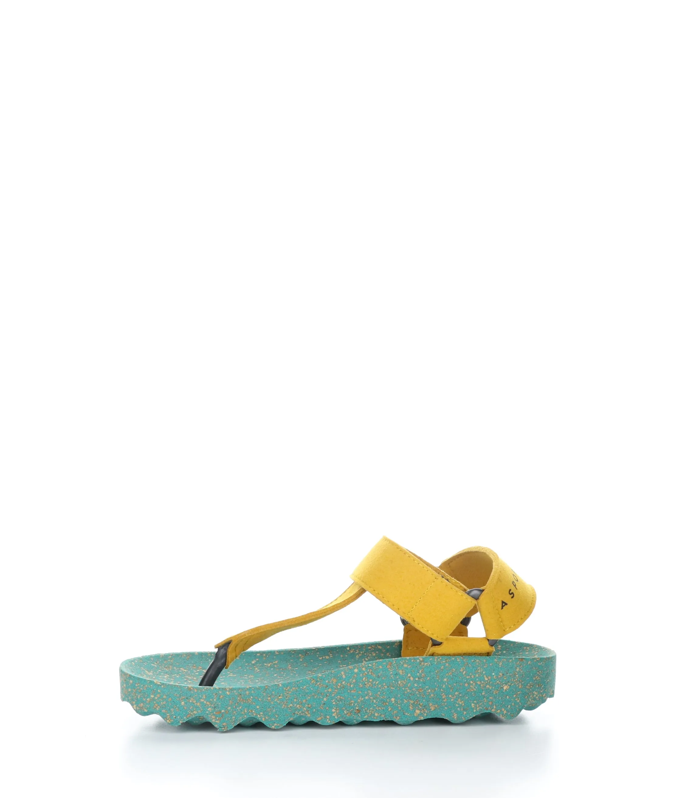 FIZZ_L Yellow Suede Thong Sandals