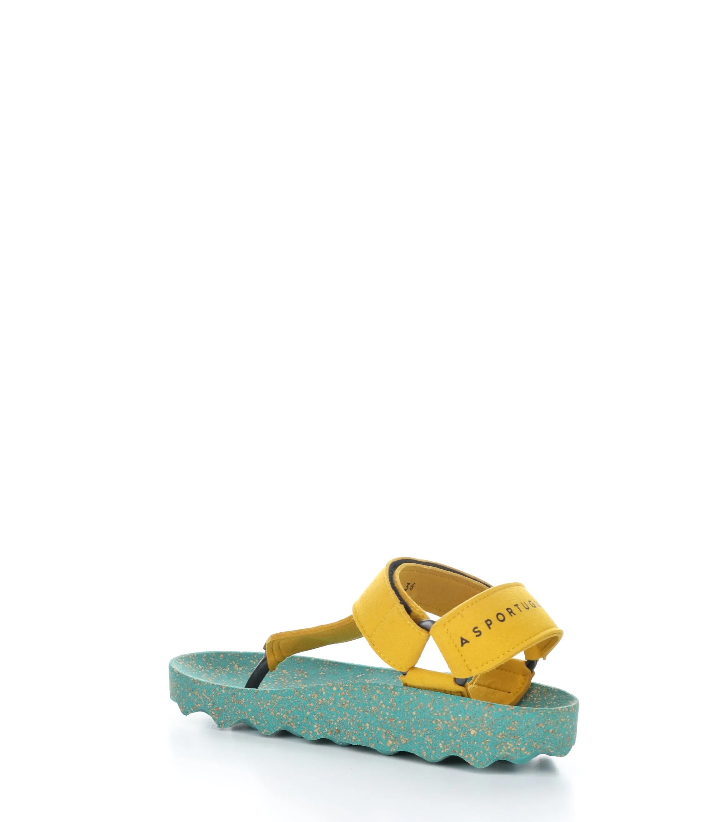 FIZZ_L Yellow Suede Thong Sandals