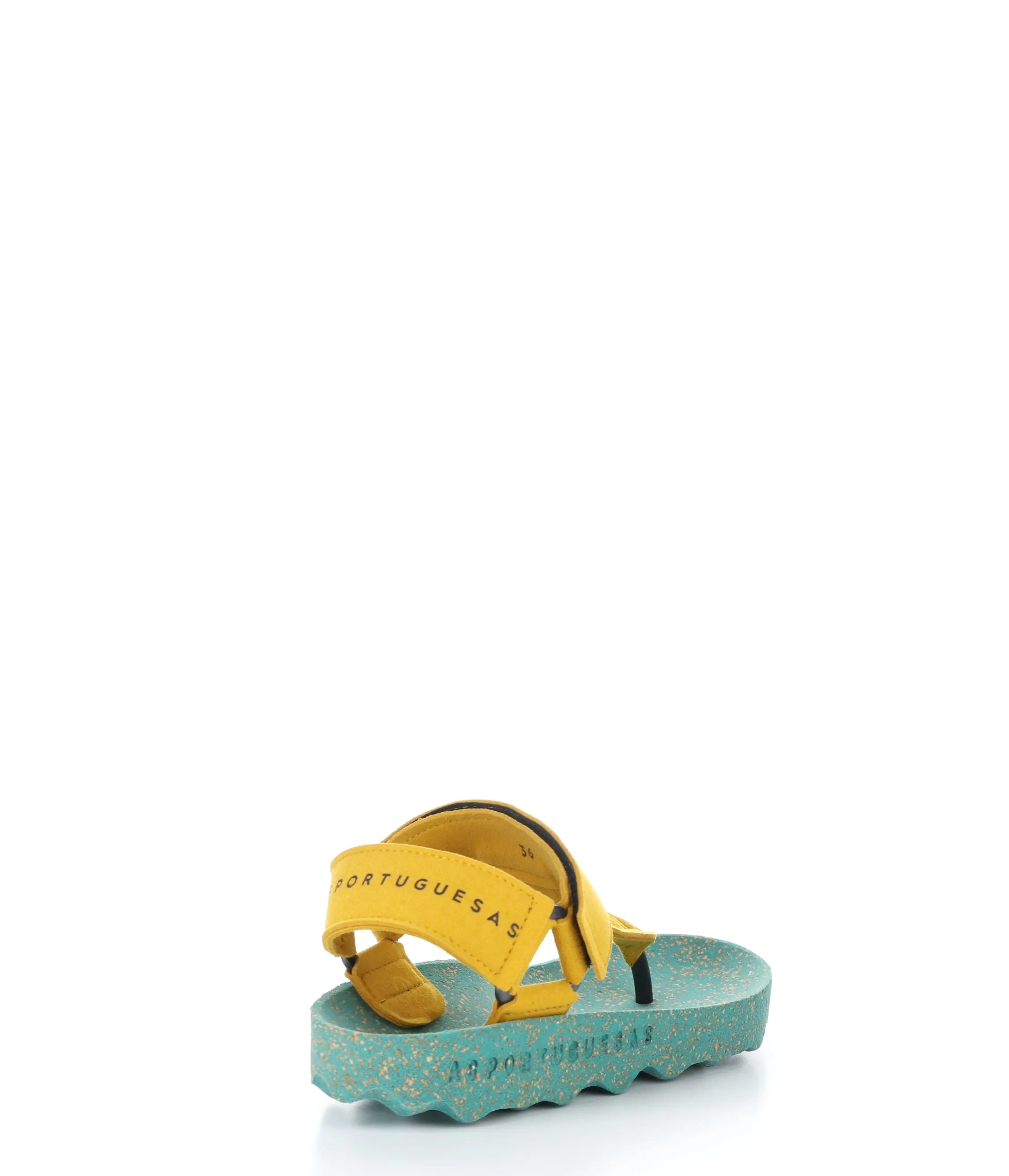 FIZZ_L Yellow Suede Thong Sandals