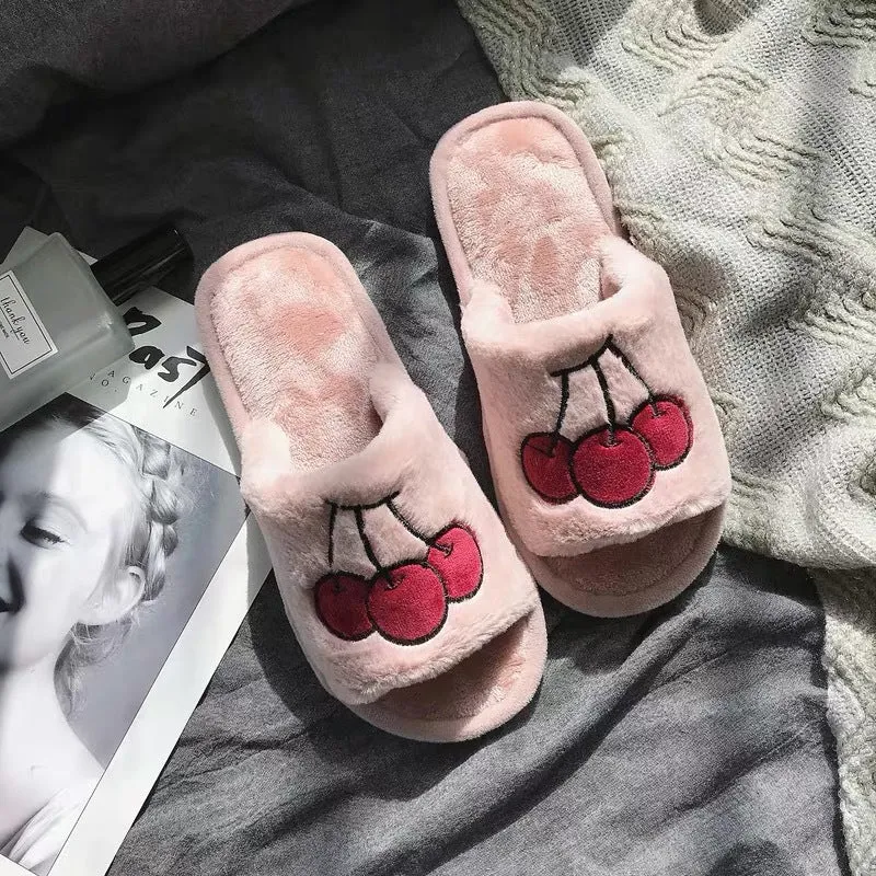 Fruity Fuzzy Indoor Slippers