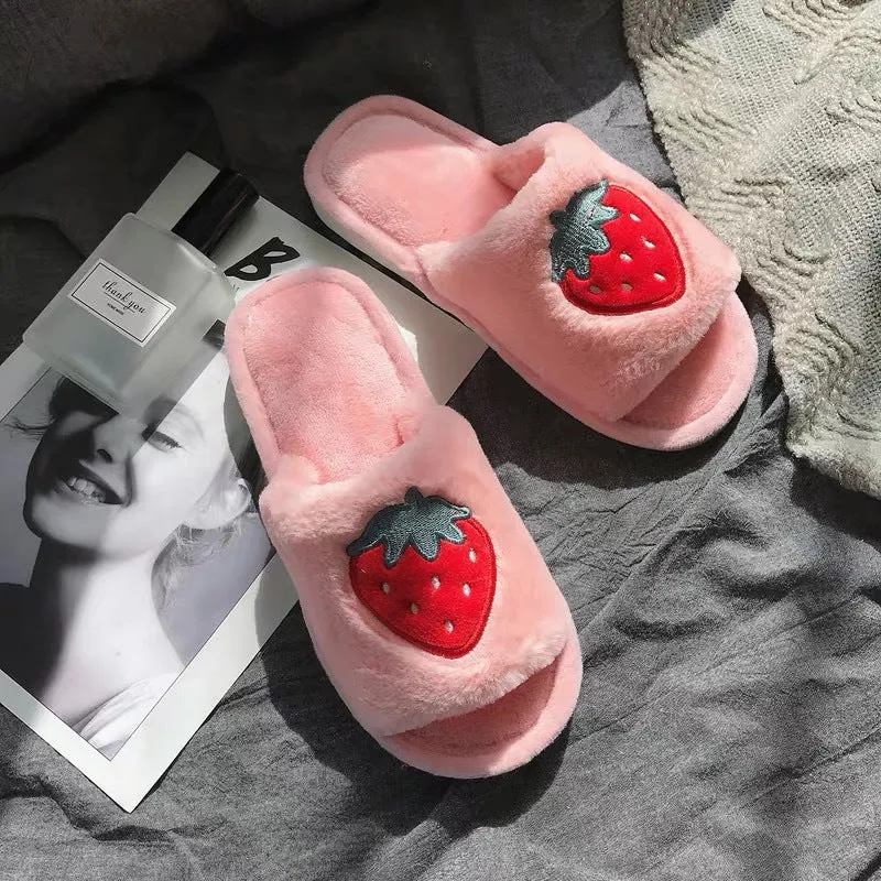 Fruity Fuzzy Indoor Slippers