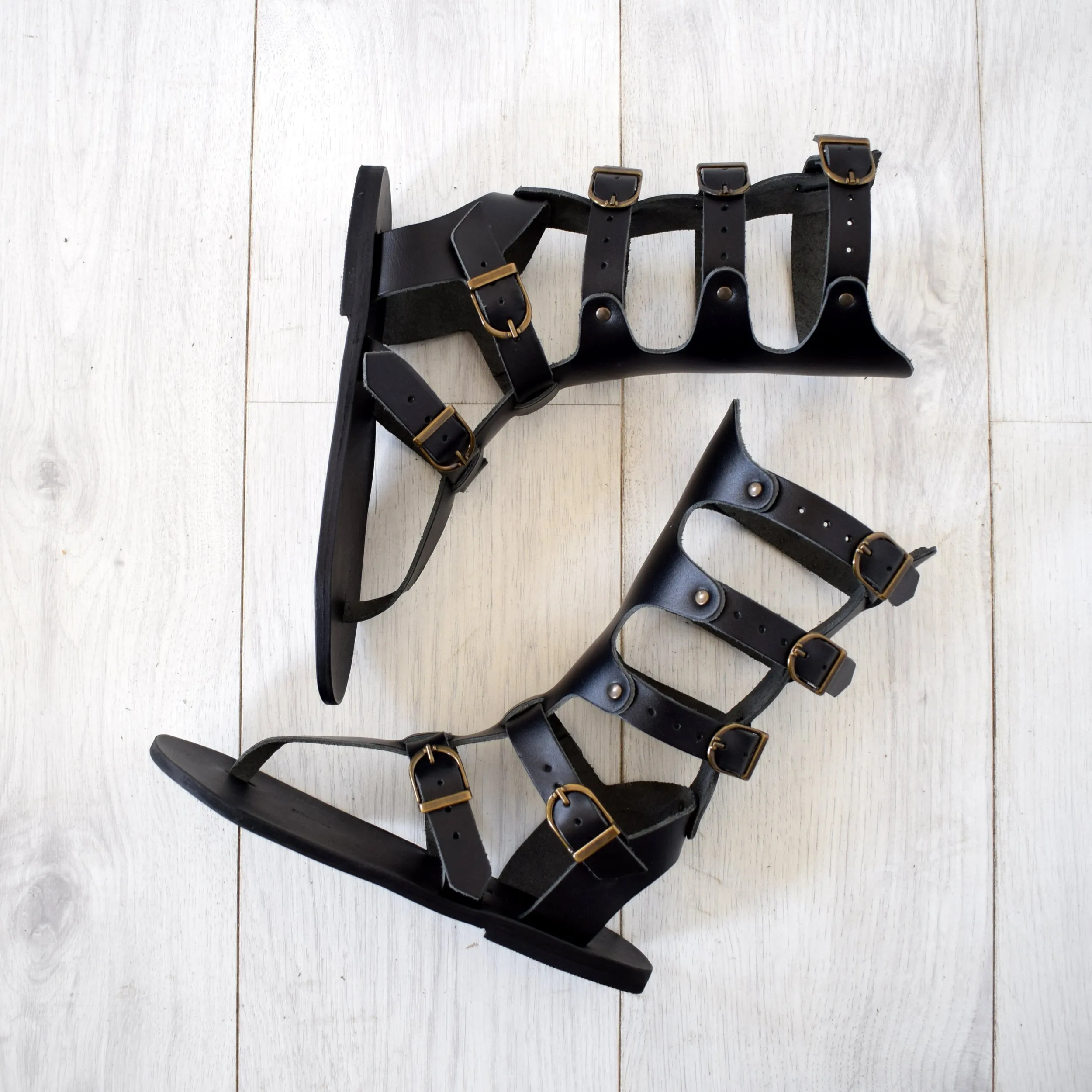 Gladiator Men Sandals, Handmade Leather Black Sandals, Genuine Leather sandals, Movie and Theater gladiator sandals, Sandals for Party