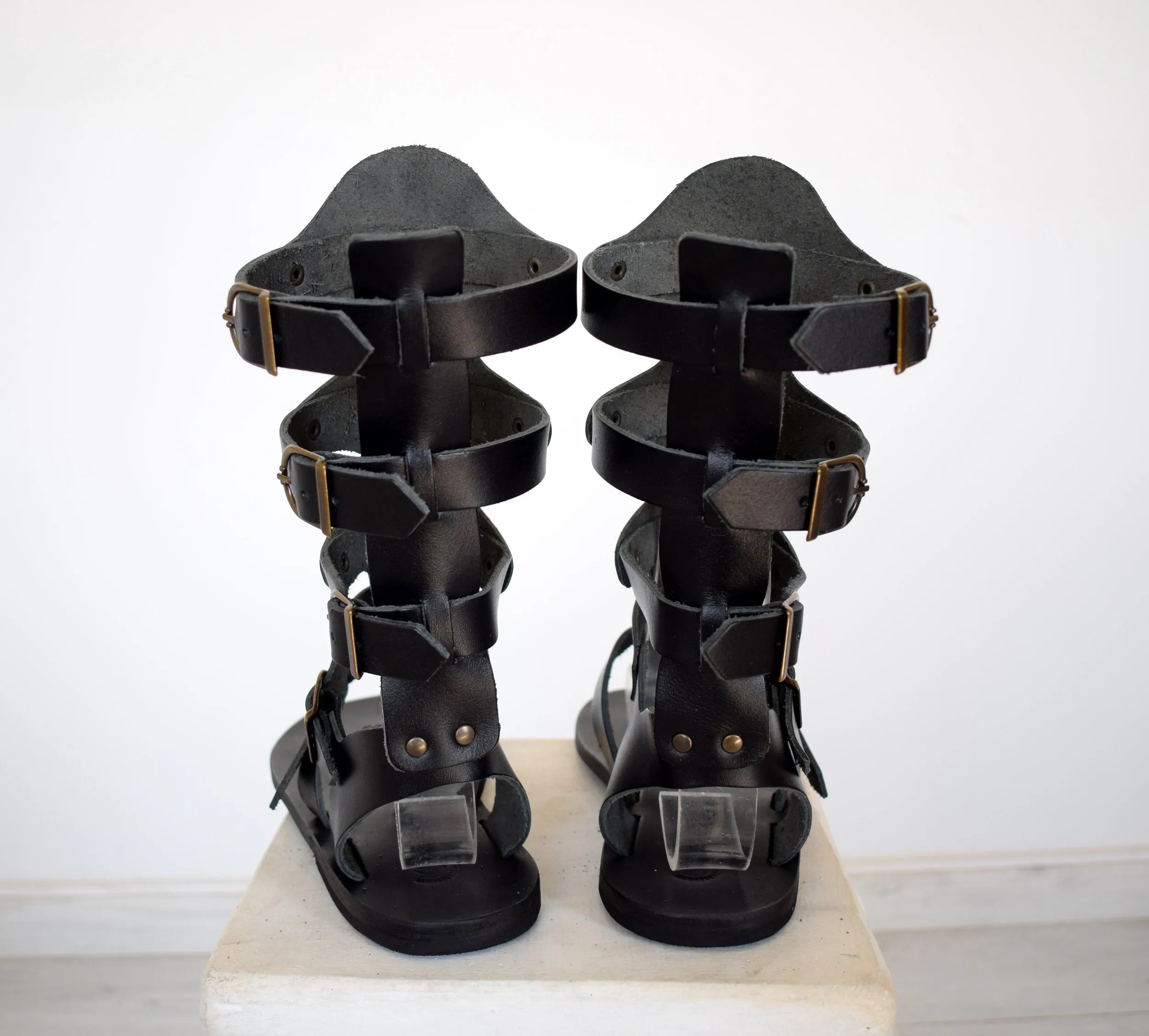 Gladiator Men Sandals, Handmade Leather Black Sandals, Genuine Leather sandals, Movie and Theater gladiator sandals, Sandals for Party