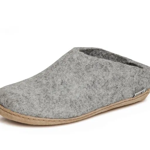Glerups Slip On Leather Sole Shoes - Grey