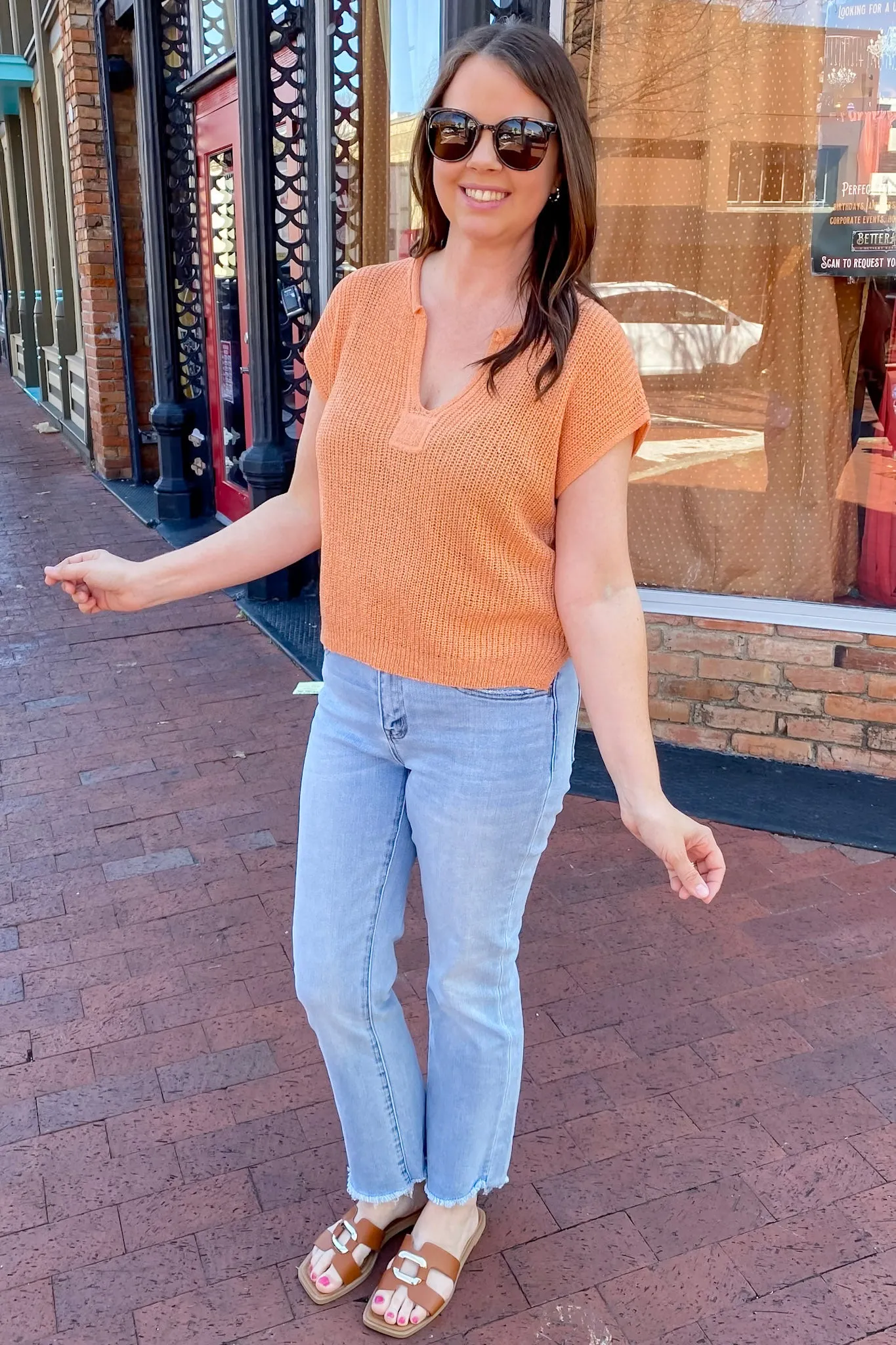 Golden Hour Peach Top
