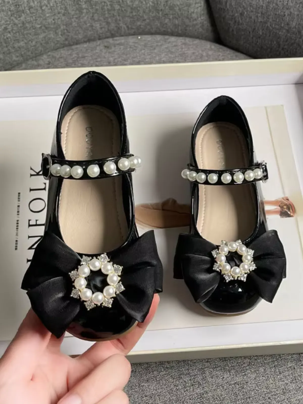 Holiday Princess Pearl-Embellished Mary Jane Shoes