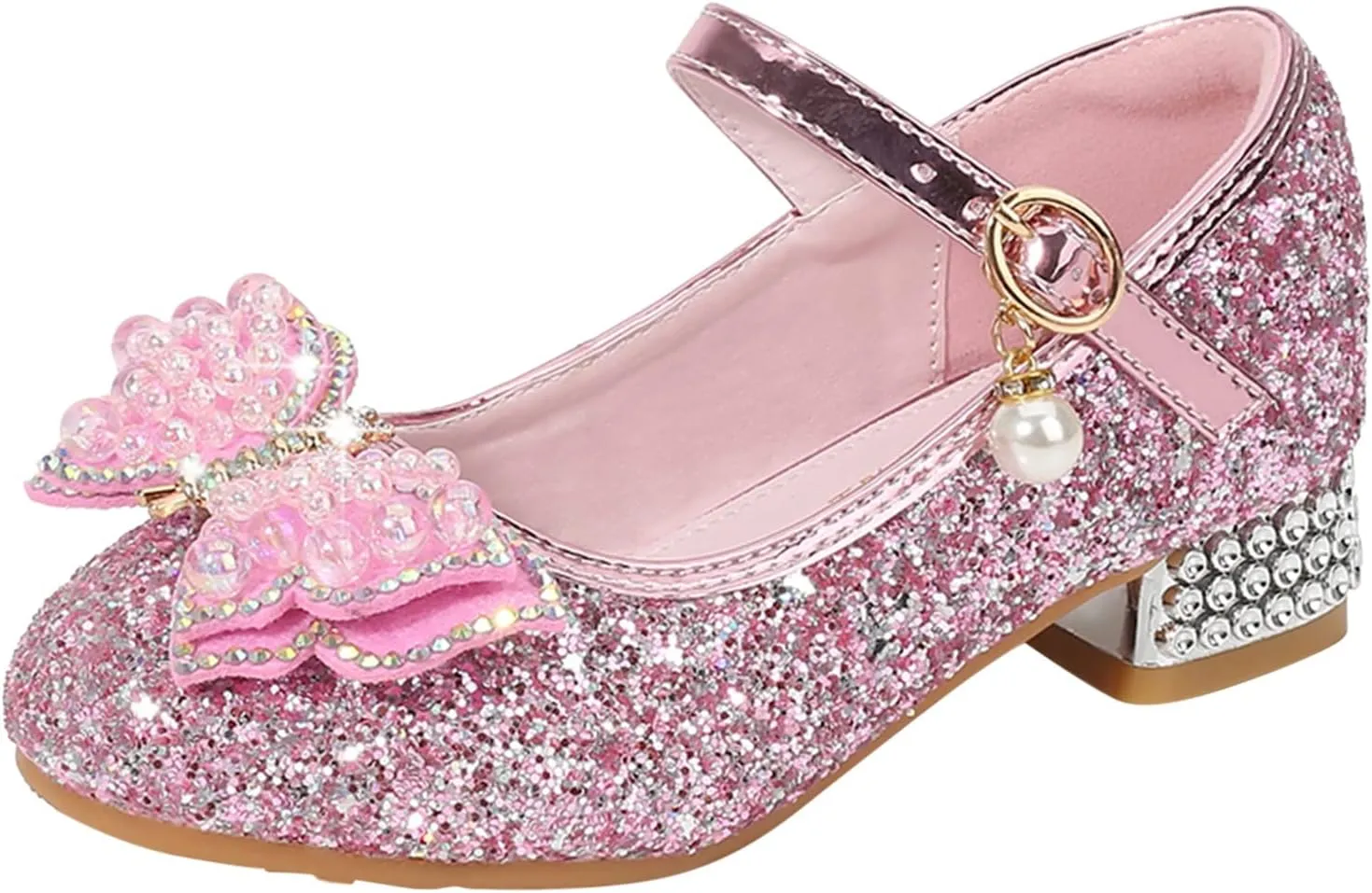 Kids Moccasins Slippers Toddler Little Kid Girls Dress Pumps Glitter Sequins Princess Toddler Shoes Size 7