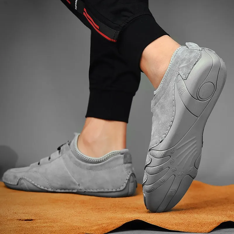 Men Fashion Suede Leather Sneakers Moccasins Loafers Flats