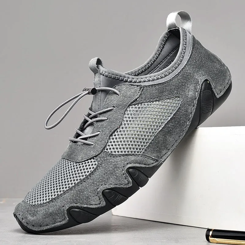Men Fashion Suede Leather Sneakers Moccasins Loafers Flats