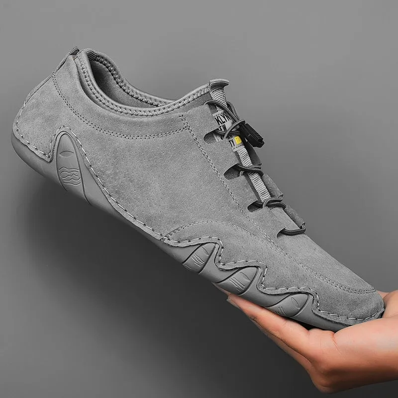Men Fashion Suede Leather Sneakers Moccasins Loafers Flats