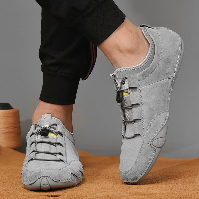 Men Fashion Suede Leather Sneakers Moccasins Loafers Flats