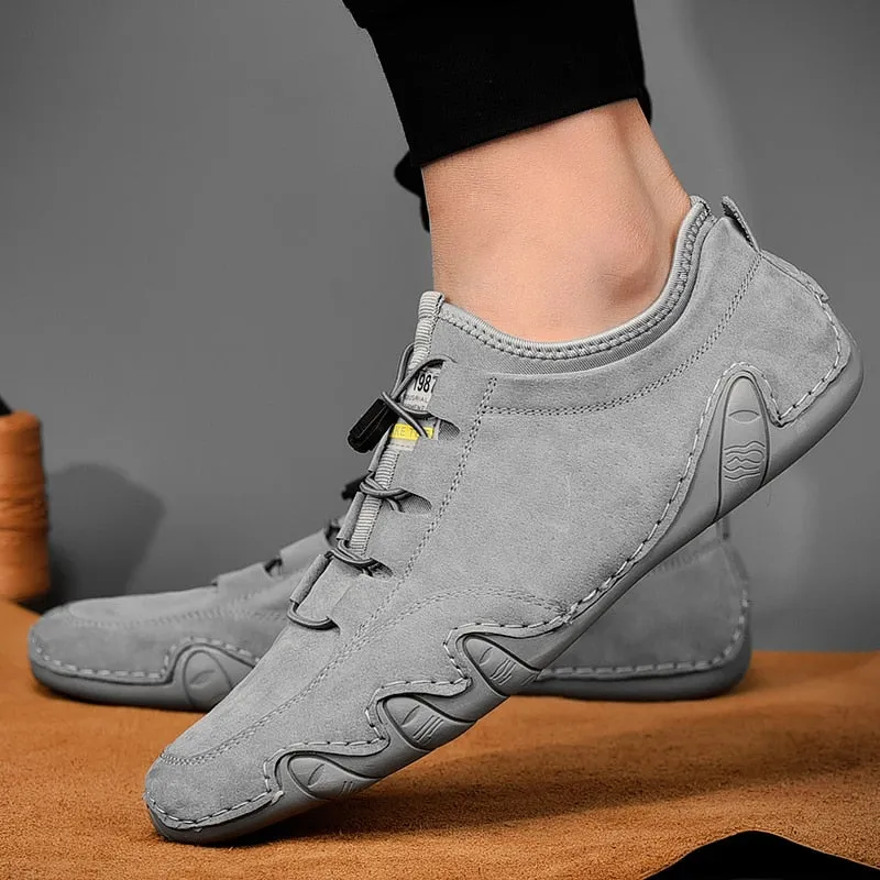 Men Fashion Suede Leather Sneakers Moccasins Loafers Flats