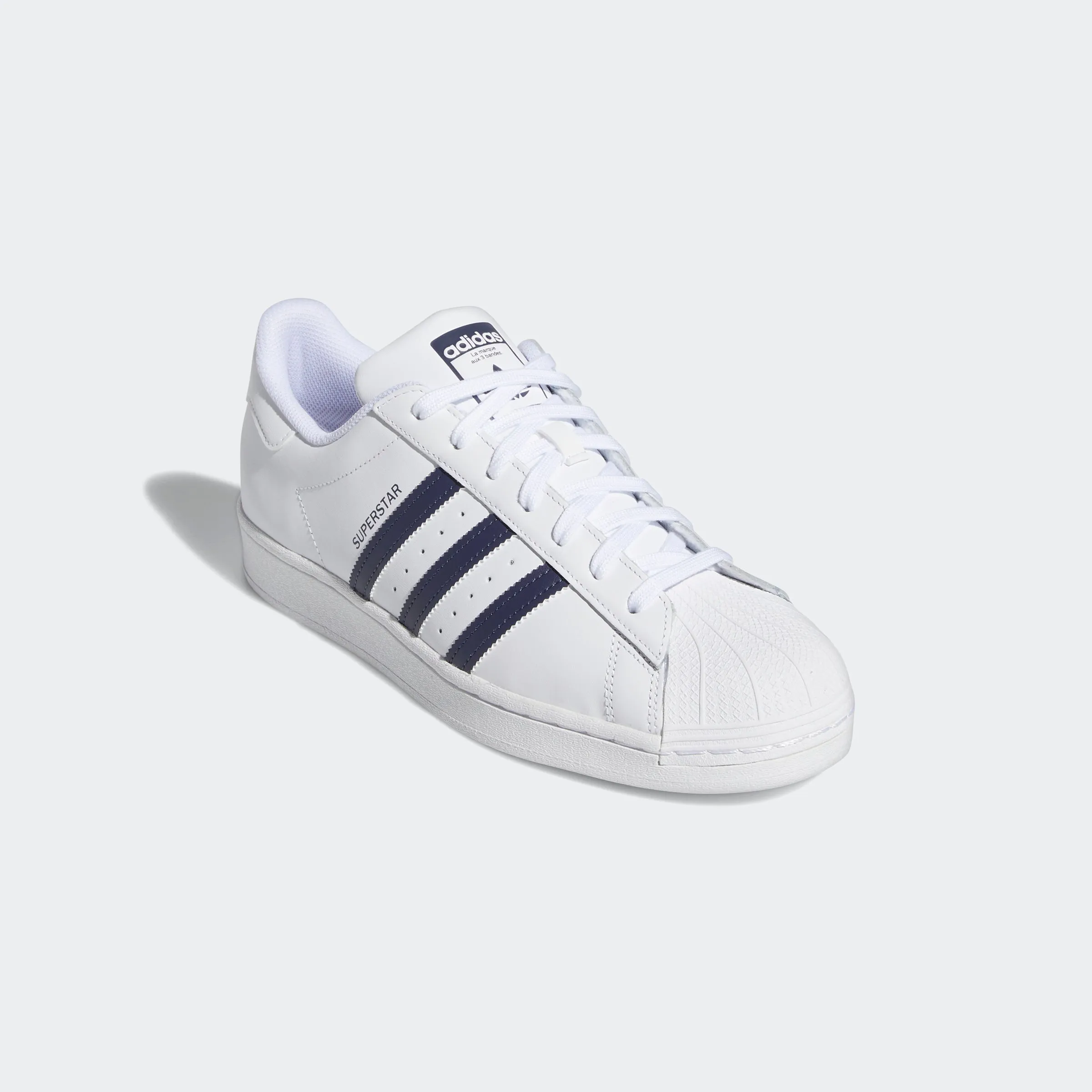 Men's adidas Originals Superstar Shoes White Navy