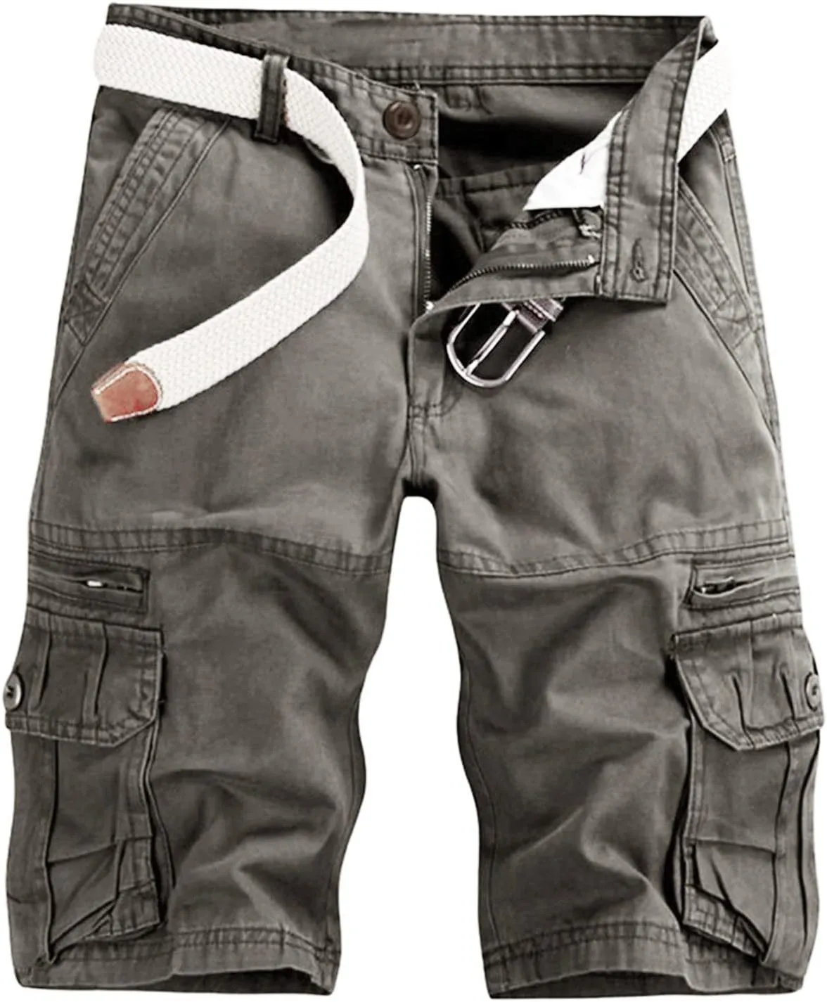 Men's Casual Cargo Shorts Loose Straight Relaxed Fit Hiking Outdoor Pants with Multi Pockets Sports Shorts Trousers