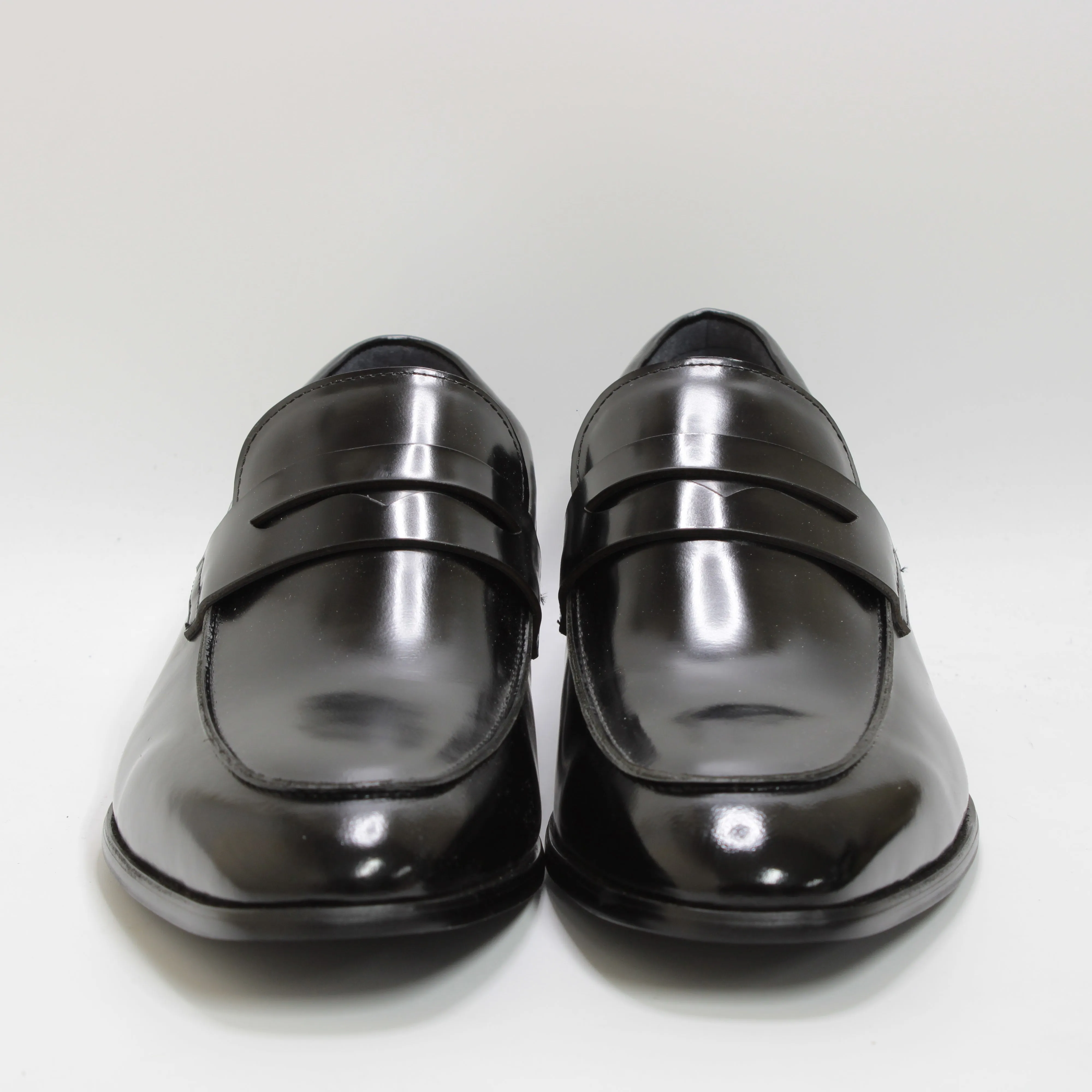 Mens Poste Prince Saddle Loafers Black Leather