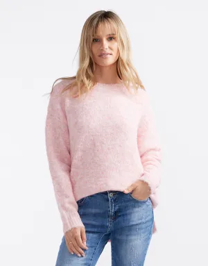 Mira Cosy Crew Wool Knit - Pink