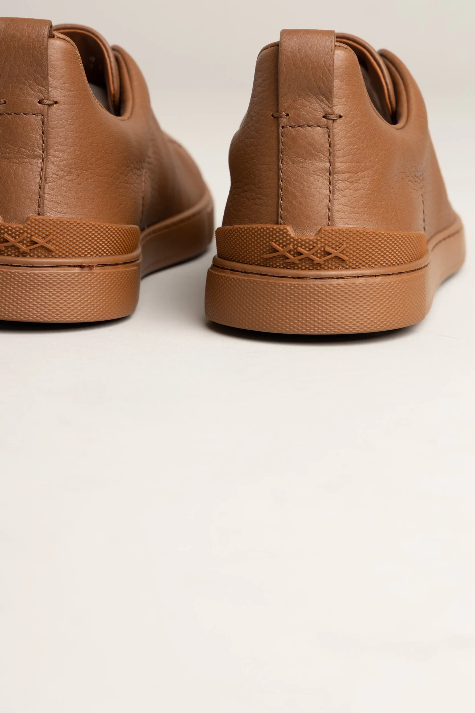 Pebbled Brown Triple Stitch™ Sneakers