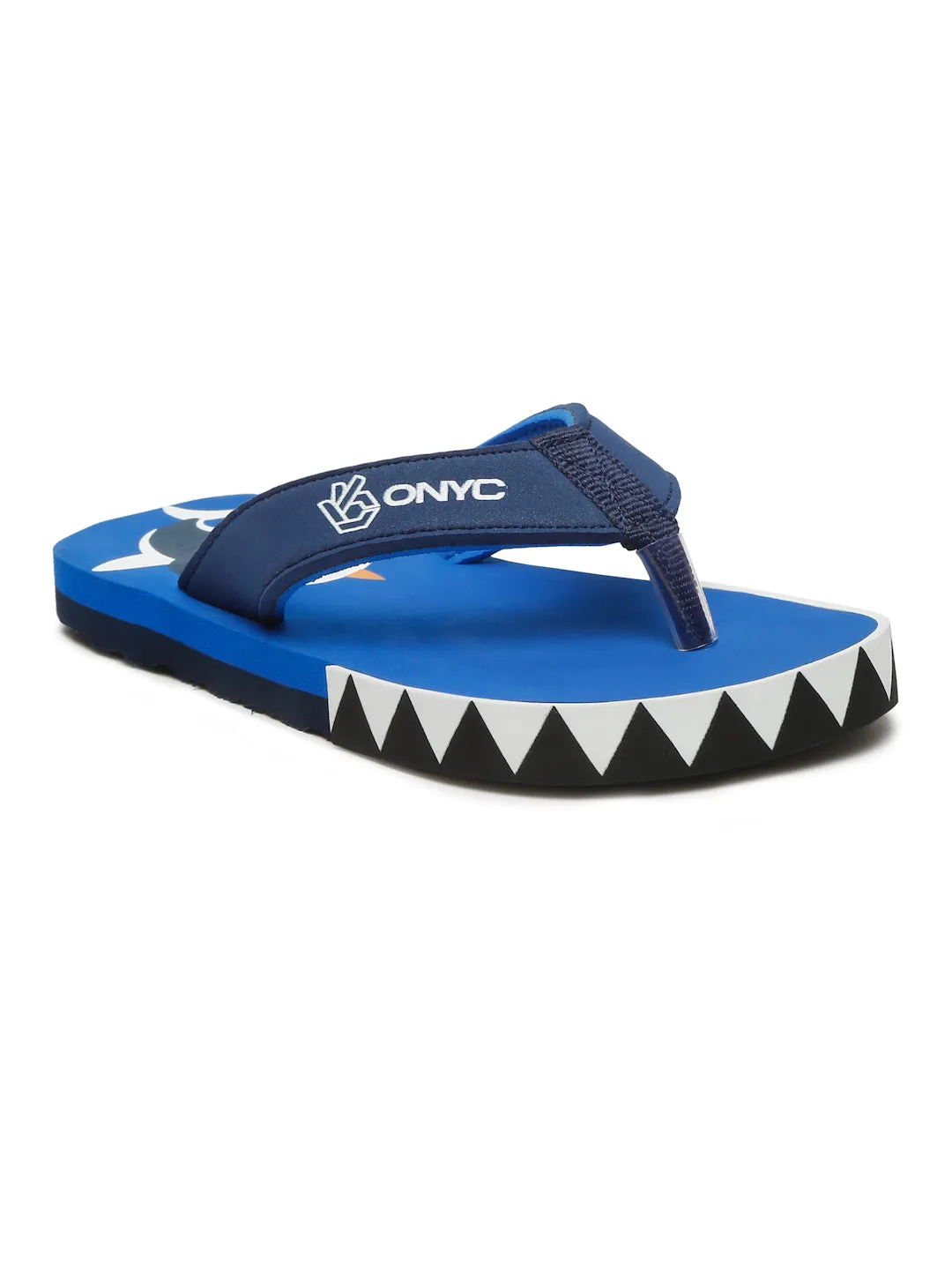 Premium Shark V-Shape Flip-flops With Foxing for Boys & Girls (Blue)
