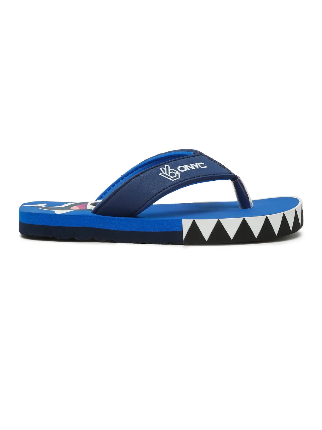 Premium Shark V-Shape Flip-flops With Foxing for Boys & Girls (Blue)
