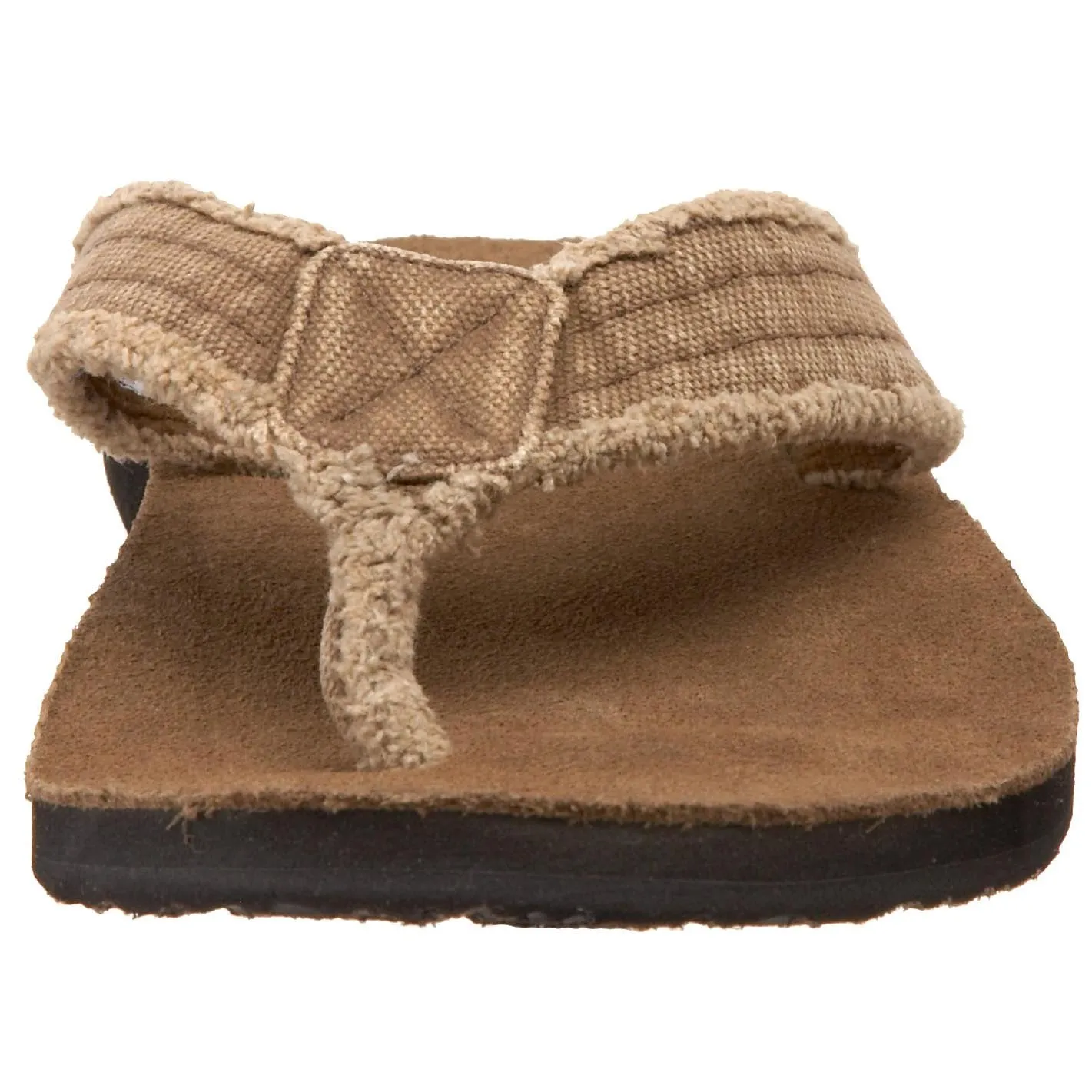 Sanuk Fraid Not Khaki Open Rounded Toe Comfortable Slip On Flip-Flop Sandals