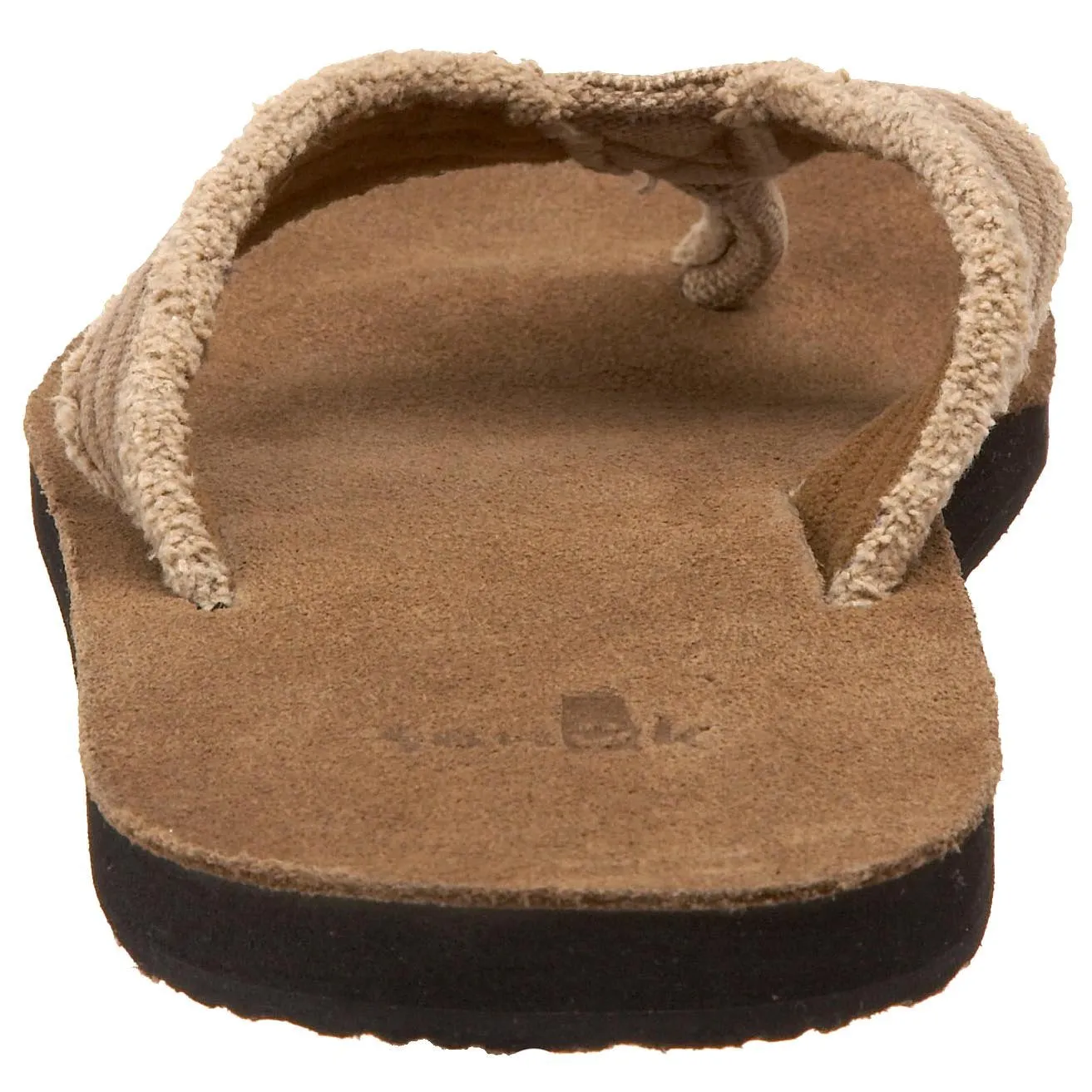 Sanuk Fraid Not Khaki Open Rounded Toe Comfortable Slip On Flip-Flop Sandals
