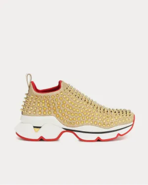Spike Sock Donna Gold Low Top Sneakers