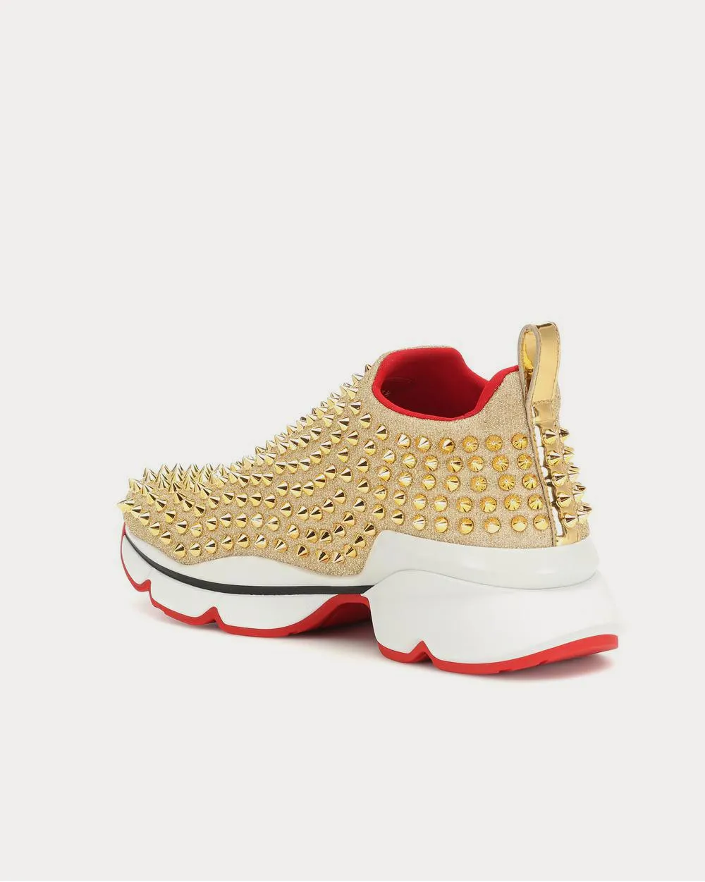 Spike Sock Donna Gold Low Top Sneakers