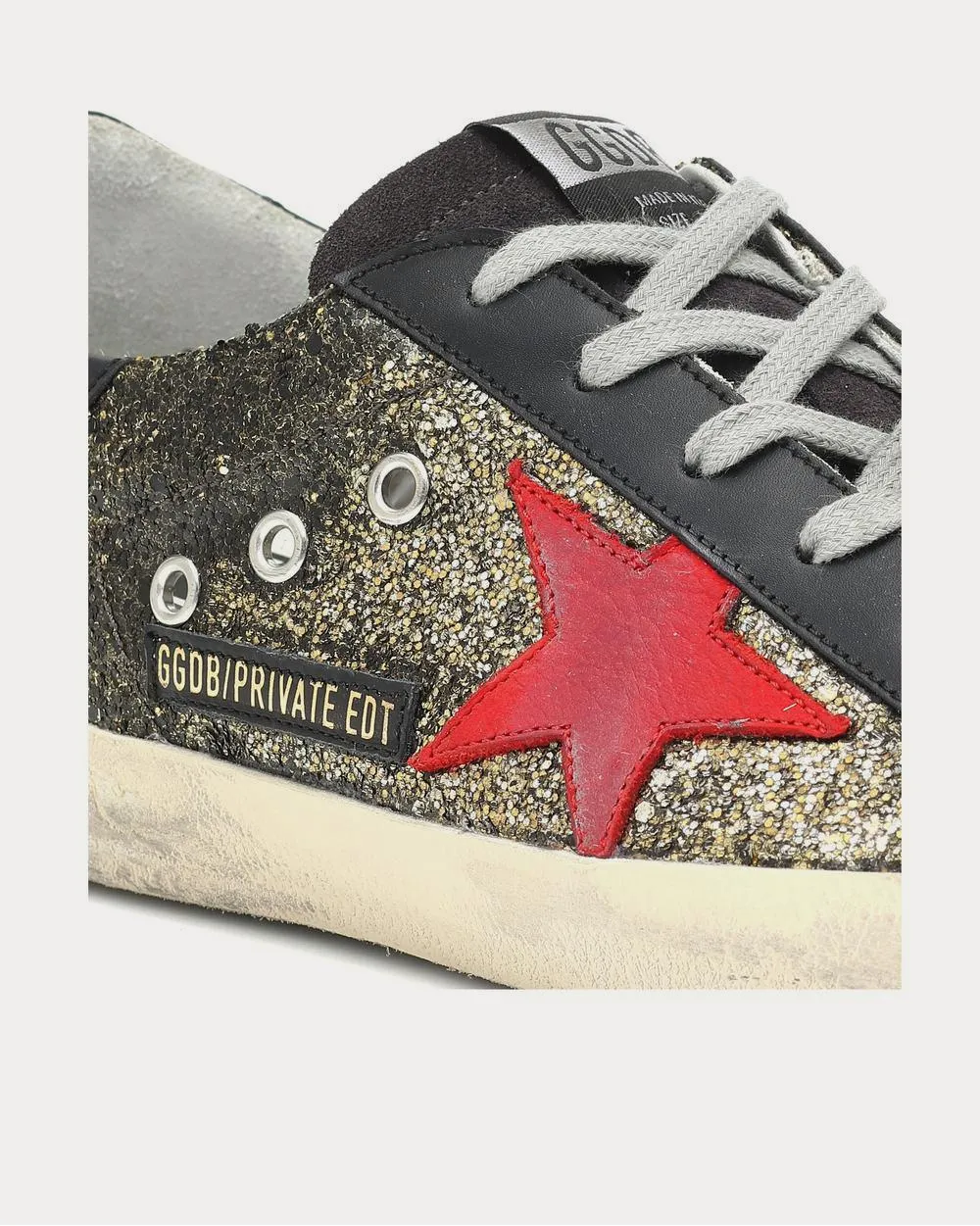 Superstar Black Glitter Low Top Sneakers